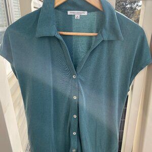 Green Envelope Teal Colored Size Medium Women's Top
